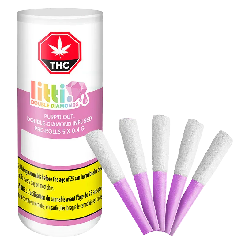 LITTI 2 g Purp'd Out Double Diamond Infused PR 5 x 0.4 g Pre-Rolls
