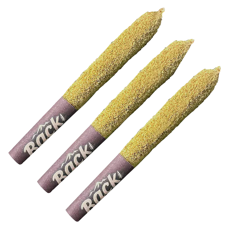 Back Country Organics 1.5 g Apricot Kush Live Rosin Kief Coated Infused PR 3 x 0.5 g Pre-Rolls