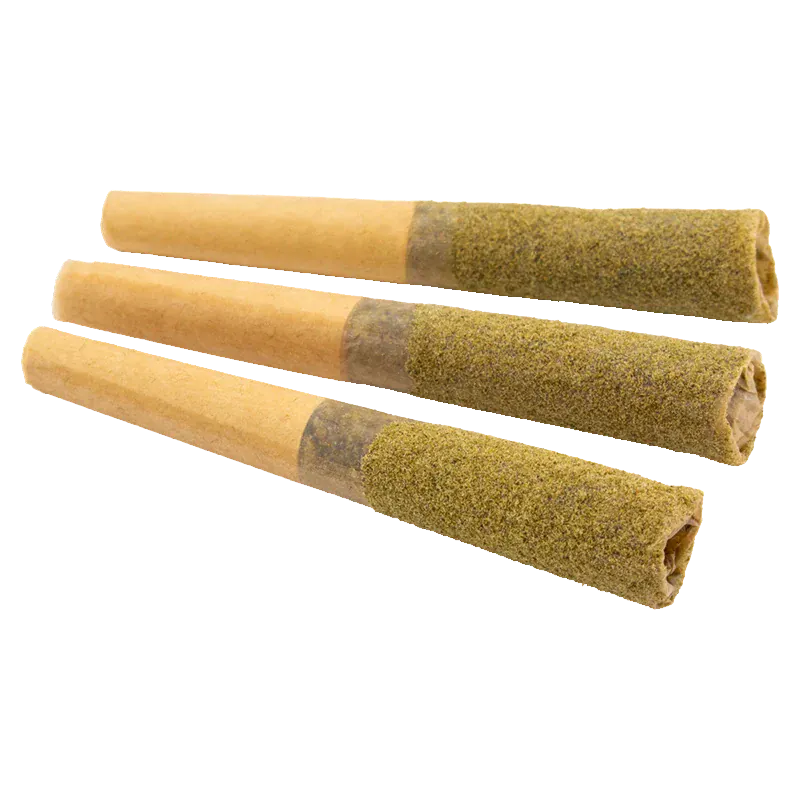 Three angled Fruitloops Diamond Infused PR 3 x 0.5 g cones shown on a white background, their tips coated in a textured greenish layer.