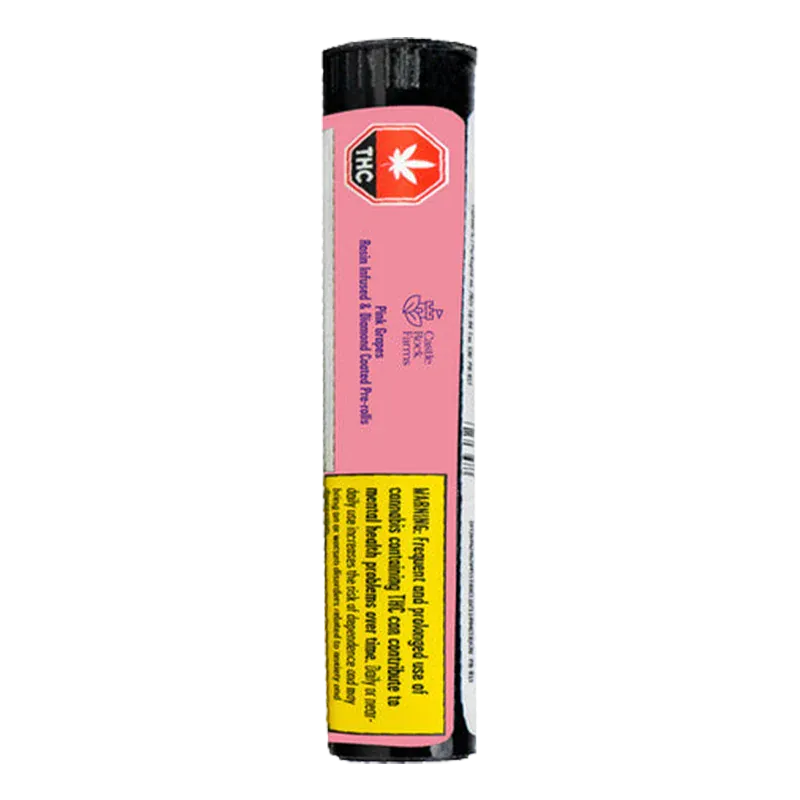 Castle Rock Farms 2 g Pink Grapes Live Rosin & Diamond Infused Blunt PR 2 x 1 g Pre-Rolls