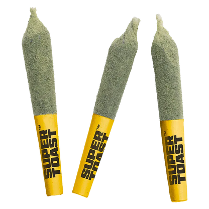 Super Toast 2.5 g Tropicale Royale Toasters Kief Coated and Distillate Infused PR 5 x 0.5 g Pre-Rolls
