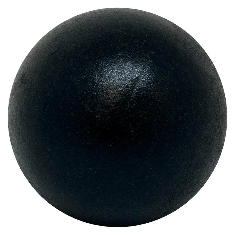 Top-down view of a smooth, matte-black sphere showcasing the Sour Tangerine Live Resin Hash centered on a white background