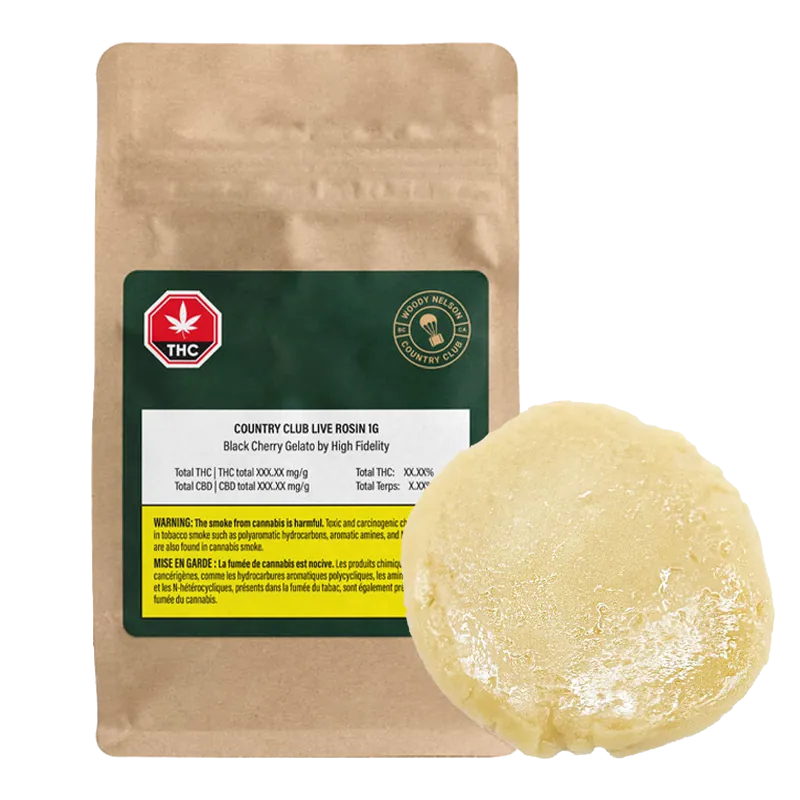Woody Nelson Country Club 1 g Black Cherry Gelato Live Rosin Concentrates