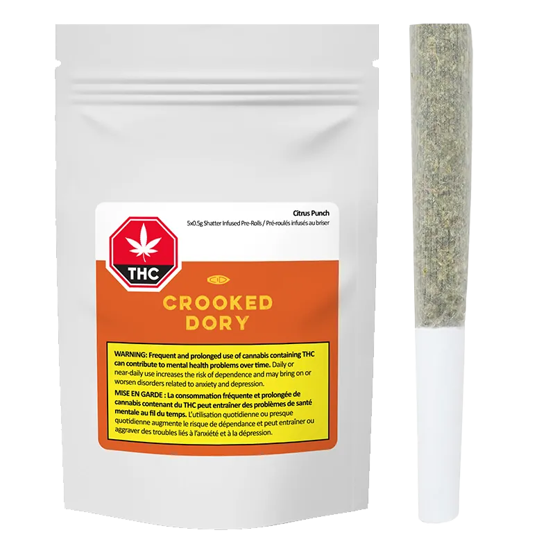 Snicklefritz 3 g Citrus Punch Shatter Infused PR 5 x 0.5 g Pre-Rolls