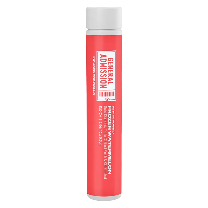 General Admission 2.5 g Frozen Watermelon Hi-Fi Infused PR 5 x 0.5 g Pre-Rolls