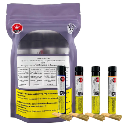 Virtue Cannabis 6 g Tropical Orchard Flight Infused PR 12 x 0.5 g Pre-Rolls
