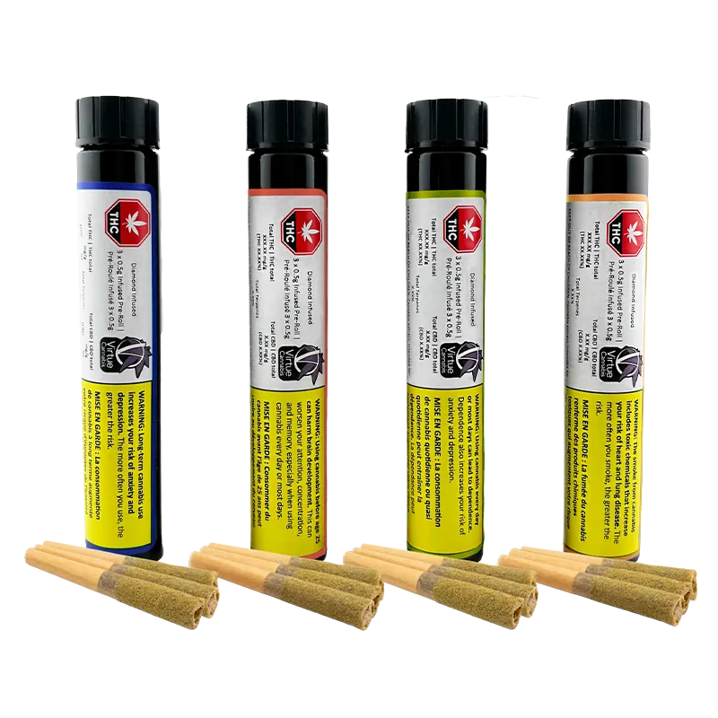 Virtue Cannabis 6 g Tropical Orchard Flight Infused PR 12 x 0.5 g Pre-Rolls