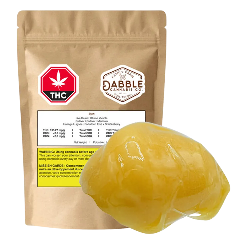 Dabble Cannabis Co. 1 g Live Resin Mexicola Concentrates