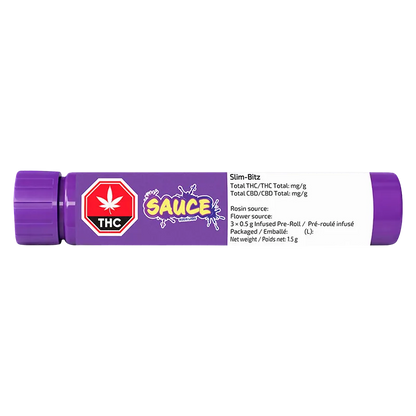 Sauce Rosin Labs 1.5 g Slim-Bitz Live Rosin Infused PR 3 x 0.5 g Pre-Rolls