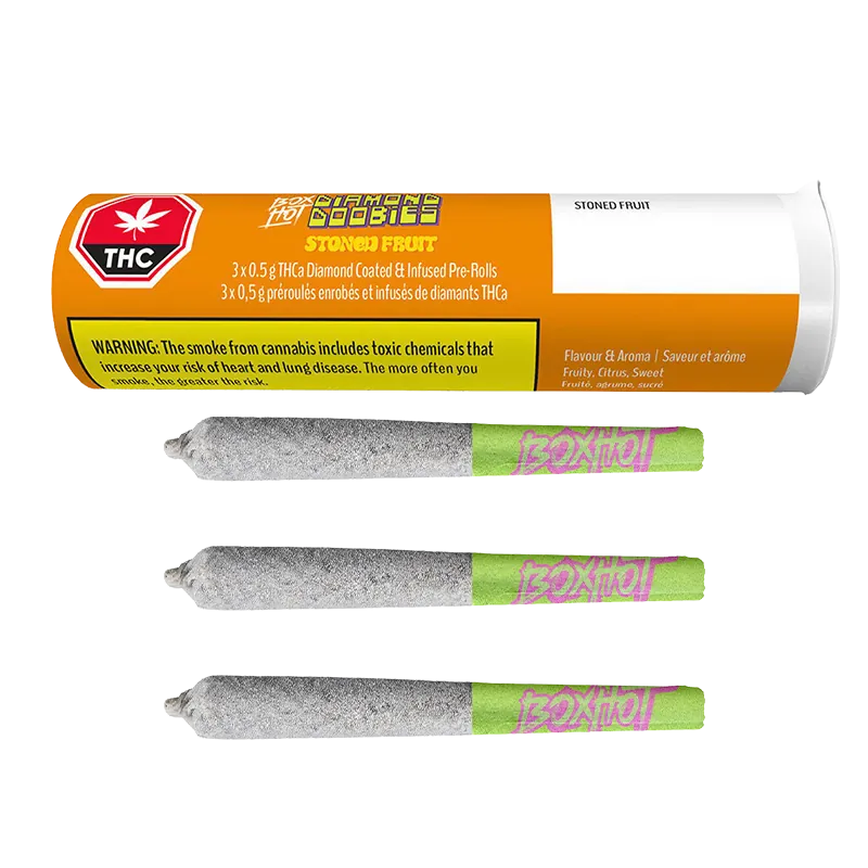 BoxHot 1.5 g Diamond Doobies Stoned Fruit Infused PR 3 x 0.5 g Pre-Rolls
