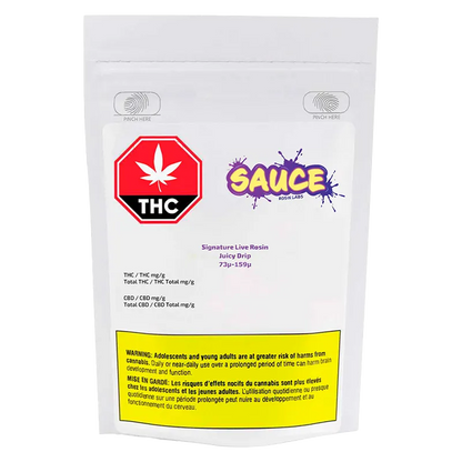 Sauce Rosin Labs 1 g Signature Juicy Drip Live Rosin Concentrates