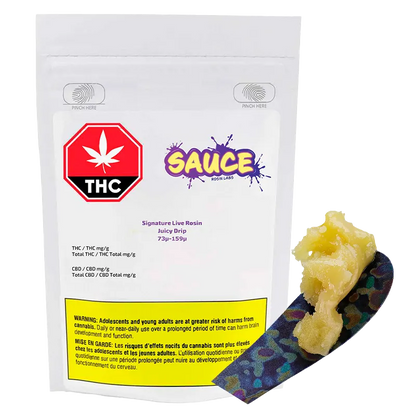 Sauce Rosin Labs 1 g Signature Juicy Drip Live Rosin Concentrates
