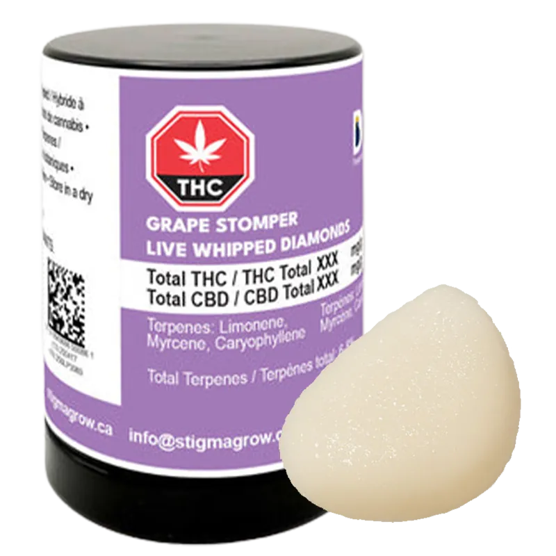 Dab Bods 1.2 g Grape Stomper Whipped Diamonds Concentrates