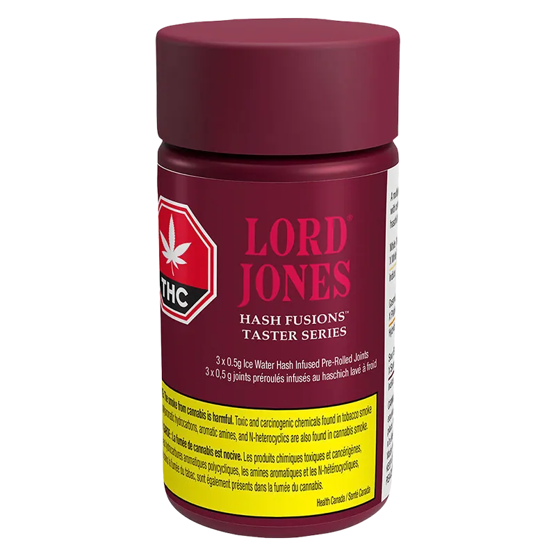 Lord Jones 1.5 g Hash Fusions Taster Series Infused PR 3 x 0.5 g Pre-Rolls