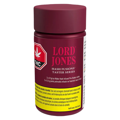 Lord Jones 1.5 g Hash Fusions Taster Series Infused PR 3 x 0.5 g Pre-Rolls