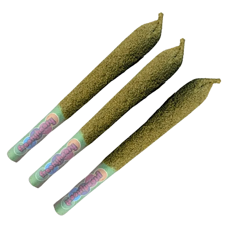Frootyhooty 1.5 g Wild Watermlon Coconut  Live Rosin & Liquid Diamond + Kief Coated Infused PR 3 x 0.5 g Pre-Rolls