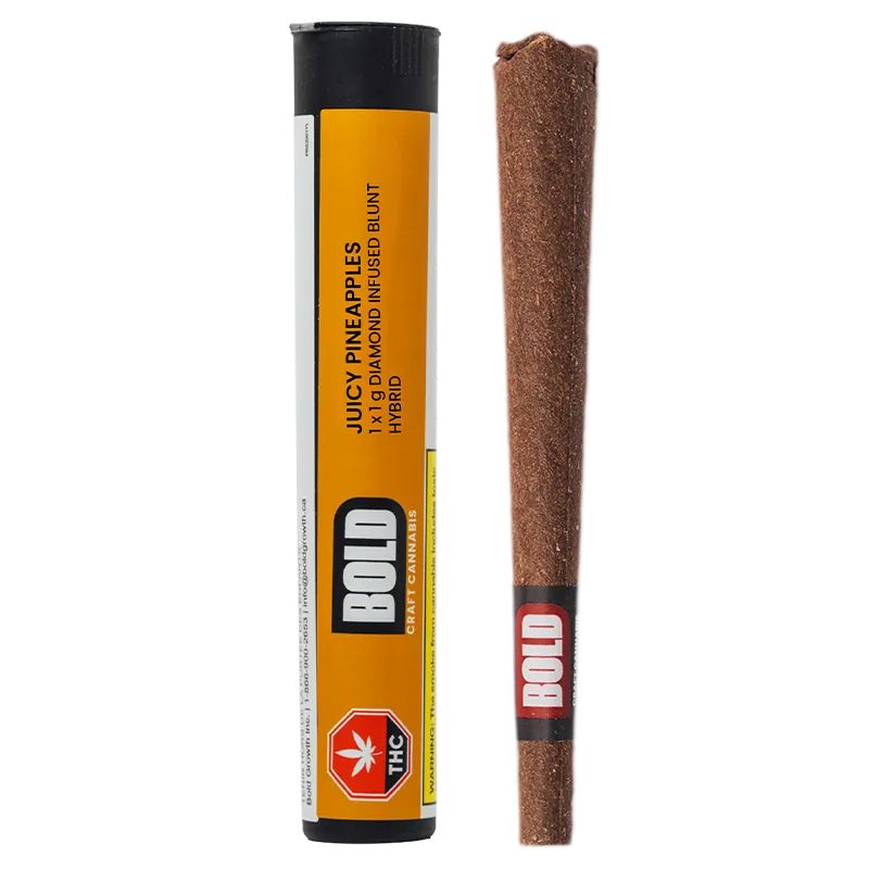 Bold Glazed 1 g Juicy Pineapple Blunt Infused PR 1 x 1 g Pre-Rolls