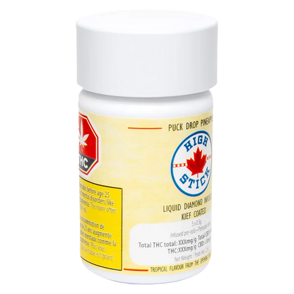 Canna Cabana CA - Prod 2.5 g Puck Drop Pineapple Liquid Diamond Infused PR 5 x 0.5 g Pre-Rolls