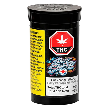 High Stick 2.4 g Short Shifts Line Change Liquid Diamond Infused PR 8 x 0.3 g Pre-Rolls
