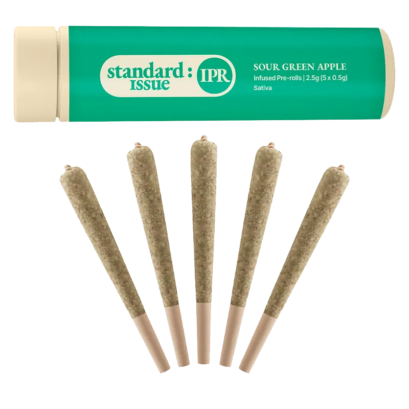 Standard Issue 2.5 g Sour Green Apple Infused PR 5 x 0.5 g Pre-Rolls