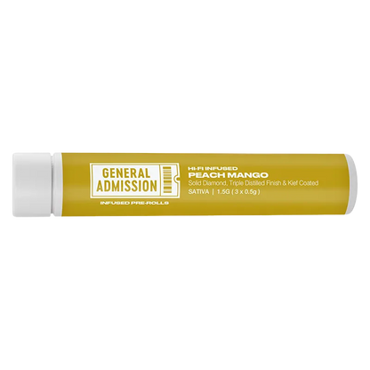 General Admission 1.5 g Peach Mango Hi-Fi Infused PR 3 x 0.5 g Pre-Rolls