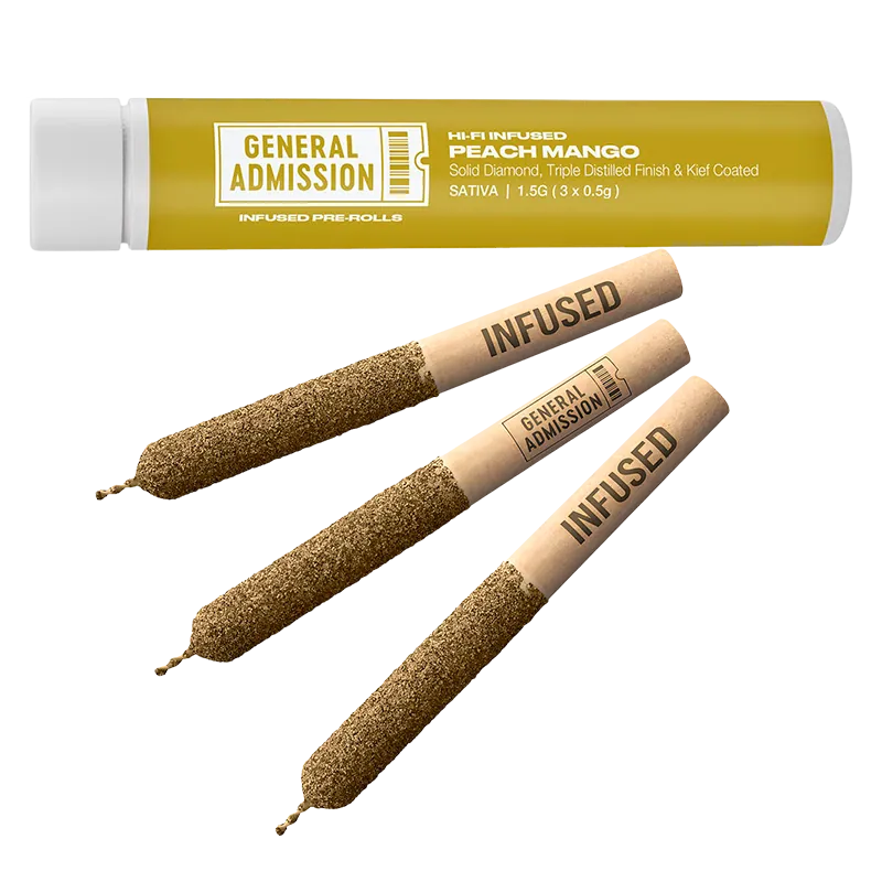 Peach Mango Hi-Fi Infused Pre-Rolls - 0.5g x 3