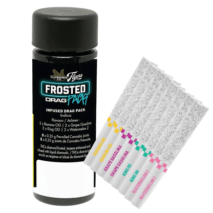 Claybourne 2.8 g Flyers Frosted Drag Pack Infused PR 8 x 0.35 g Pre-Rolls