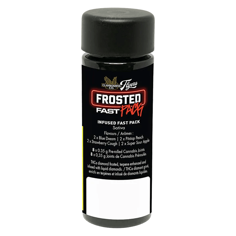 Claybourne 2.8 g Flyers Frosted Fast Pack Infused PR 8 x 0.35 g Pre-Rolls