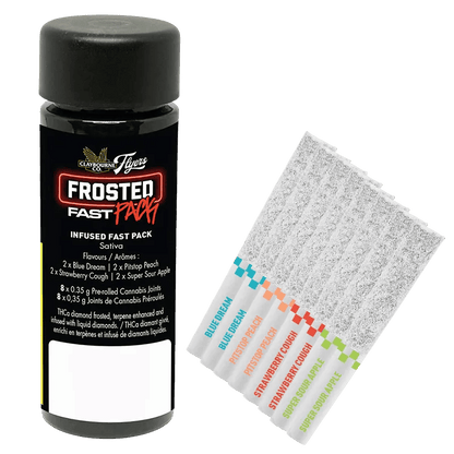 Claybourne 2.8 g Flyers Frosted Fast Pack Infused PR 8 x 0.35 g Pre-Rolls