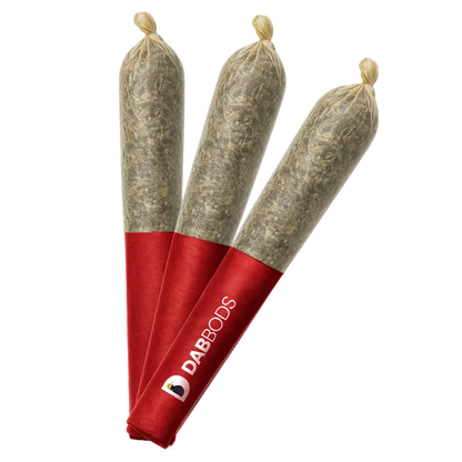 Dab Bods 1.5 g Strawberry Banana 60'S+ Infused PR 3 x 0.5 g Pre-Rolls