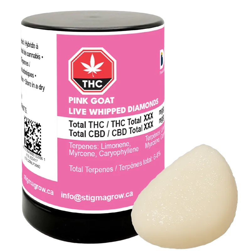 Dab Bods 1.2 g Pink Goat Live Whipped Diamonds Concentrates