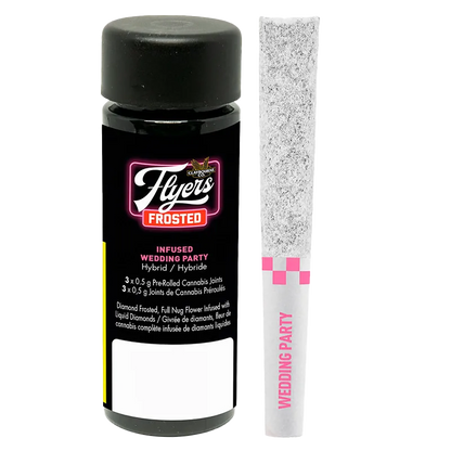 Claybourne 1.5 g Flyers Frosted Wedding Party Infused PR 3 x 0.5 g Pre-Rolls