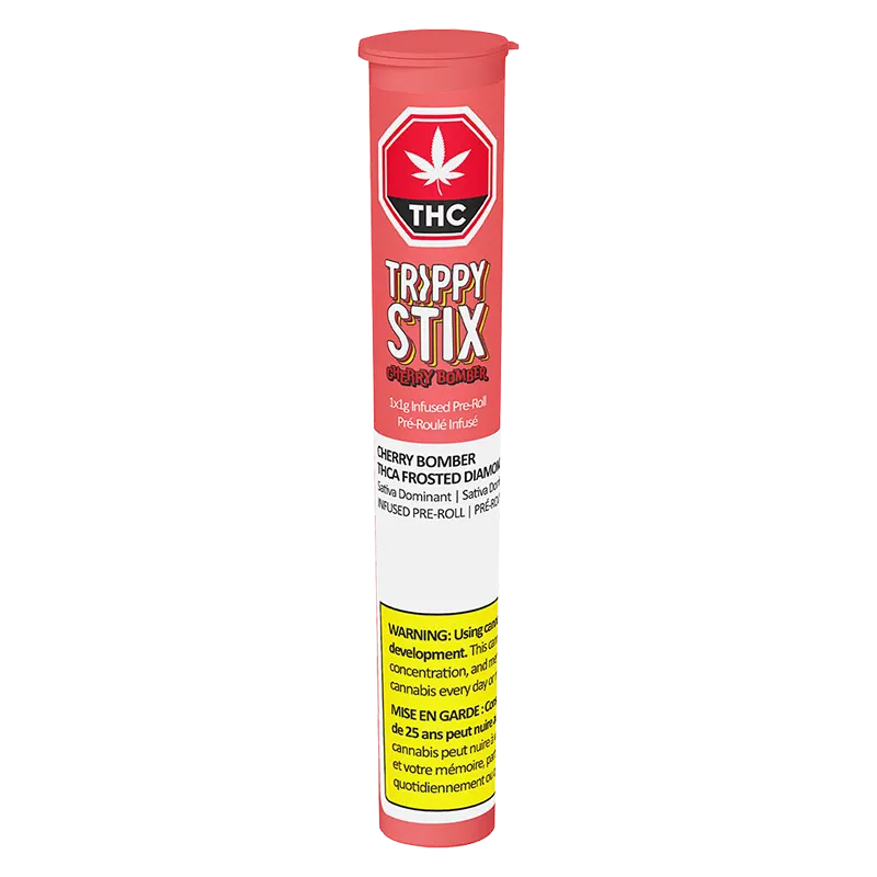 Trippy Sips 1 g Cherry Bomber Diamond Coated Liquid Diamond Infused PR 1 x 1 g Pre-Rolls