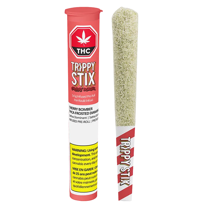 Trippy Sips 1 g Cherry Bomber Diamond Coated Liquid Diamond Infused PR 1 x 1 g Pre-Rolls