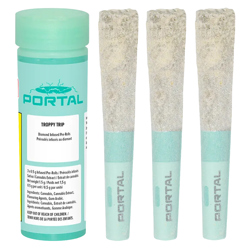 Portal 1.5 g Troppy Trip Diamond Infused PR 3 x 0.5 g Pre-Rolls