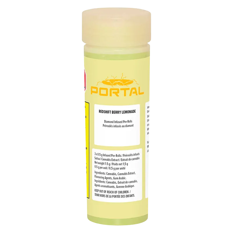 Portal 1.5 g Redshift Berry Lemonade Diamond Infused PR 3 x 0.5 g Pre-Rolls