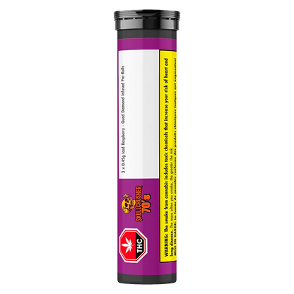 Skullcrusher 70s 1.35 g Iced Raspberry Quad Diamond Infused PR 3 x 0.45 g Pre-Rolls