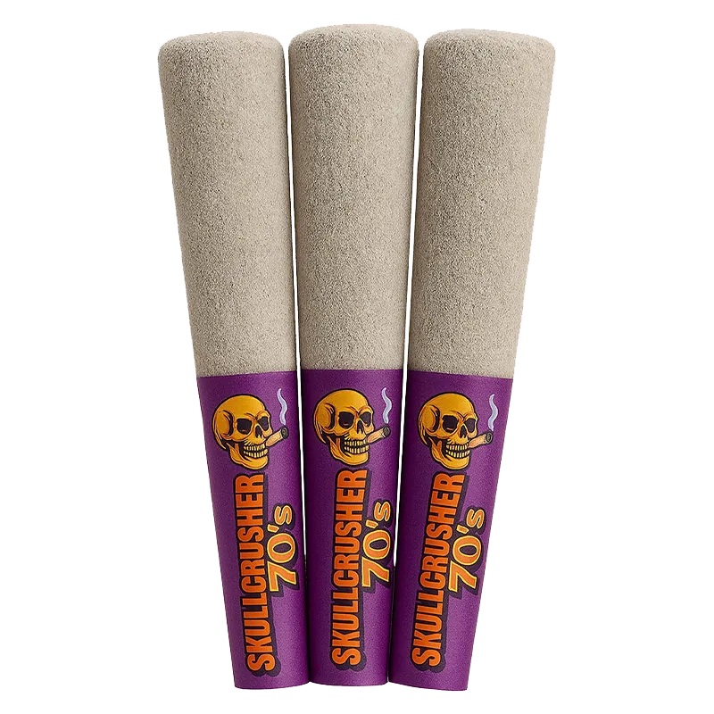 Skullcrusher 70s 1.35 g Iced Raspberry Quad Diamond Infused PR 3 x 0.45 g Pre-Rolls