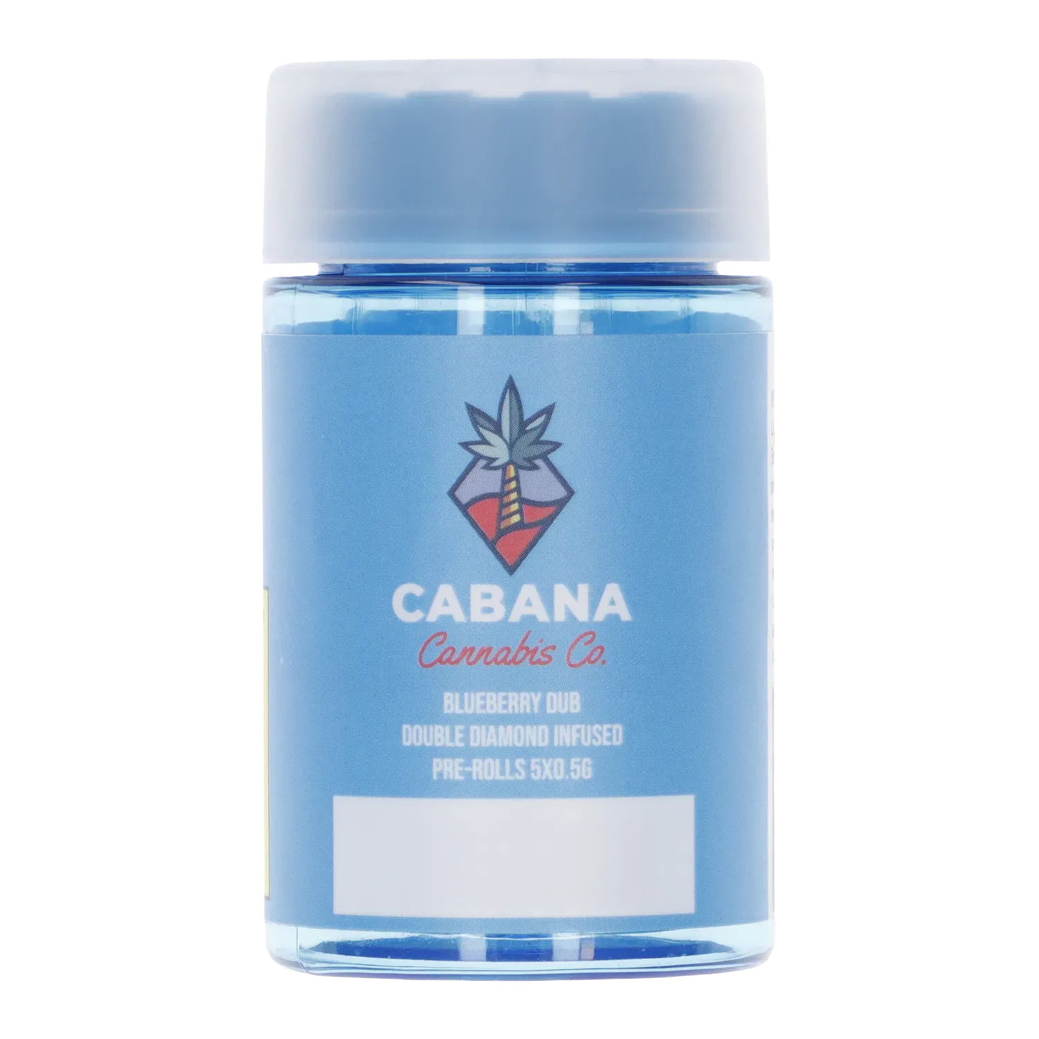 Cabana Cannabis Co. 2.5 g Blueberry Dub Double Diamond Infused PR 5 x 0.5 g Pre-Rolls