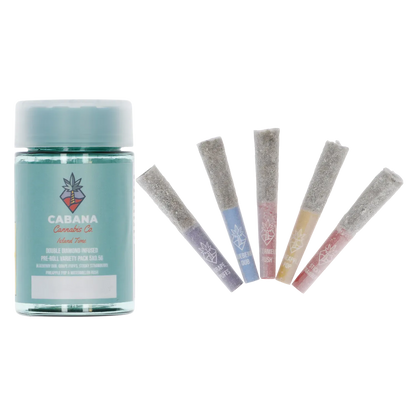 Cabana Cannabis Co. 2.5 g Island Time Double Diamond Infused PR 5 x 0.5 g Pre-Rolls