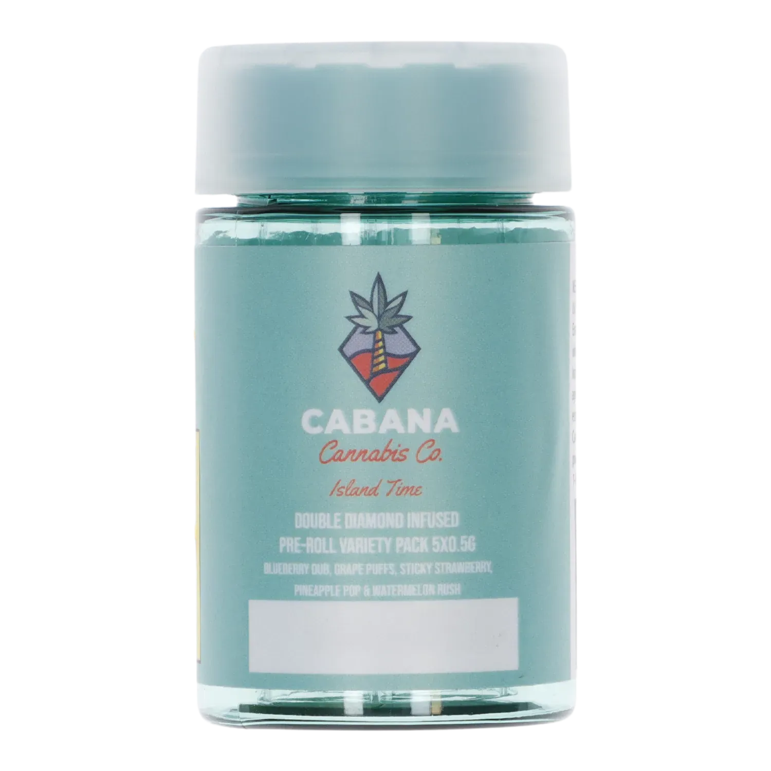 Cabana Cannabis Co. 2.5 g Island Time Double Diamond Infused PR 5 x 0.5 g Pre-Rolls