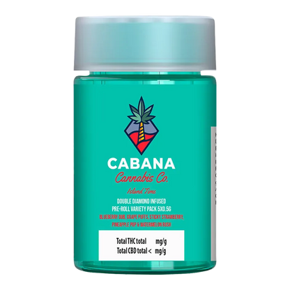 Cabana Cannabis Co. 2.5 g Island Time Double Diamond Infused PR 5 x 0.5 g Pre-Rolls