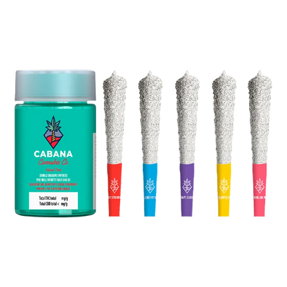 Cabana Cannabis Co. 2.5 g Island Time Double Diamond Infused PR 5 x 0.5 g Pre-Rolls