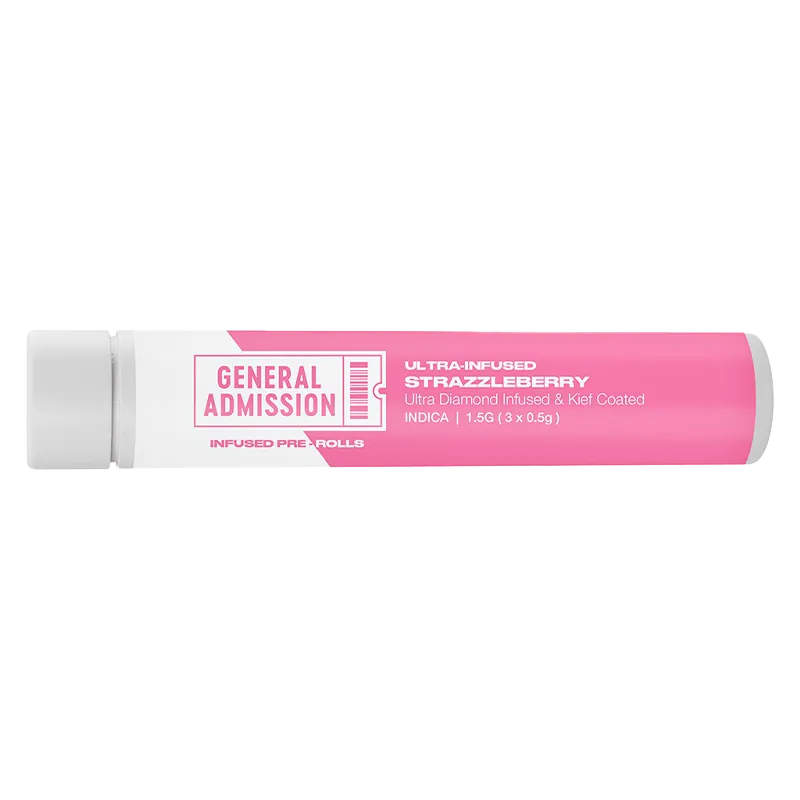 General Admission 1.5 g Strazzberry Dmnd Infused PR 3 x 0.5 g Infused Pre-Rolls