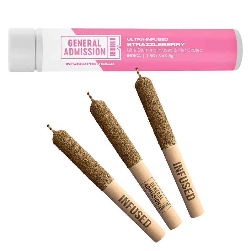 General Admission 1.5 g Strazzberry Dmnd Infused PR 3 x 0.5 g Infused Pre-Rolls