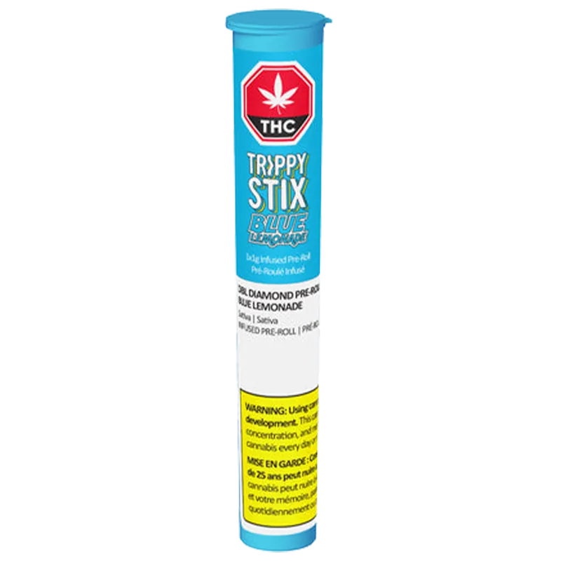 Trippy Sips 1 g Trippy Stix Double Diamond Blue Lemonade Infused PR 1 x 1 g Pre-Rolls