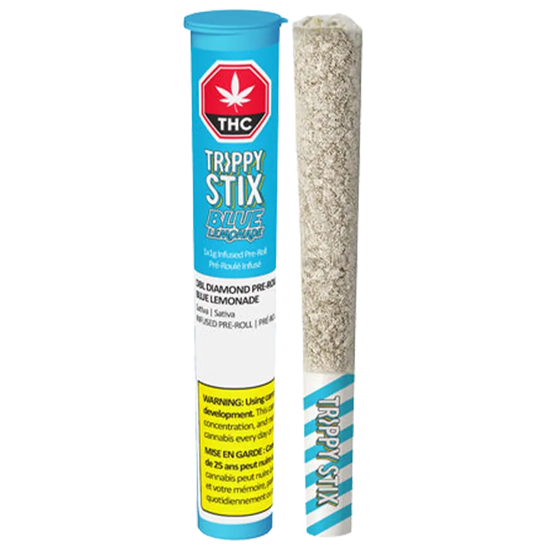 Trippy Sips 1 g Trippy Stix Double Diamond Blue Lemonade Infused PR 1 x 1 g Pre-Rolls