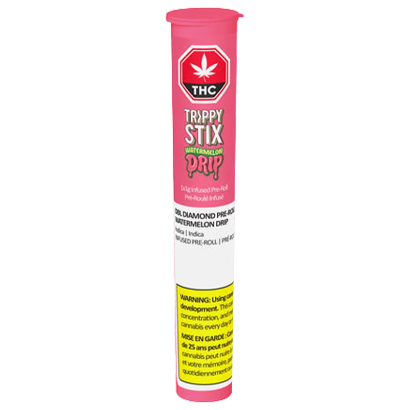 Trippy Sips 1 g Trippy Stix Double Diamond Watermelon Drip Infused PR 1 x 1 g Pre-Rolls