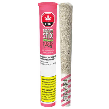 Trippy Sips 1 g Trippy Stix Double Diamond Watermelon Drip Infused PR 1 x 1 g Pre-Rolls
