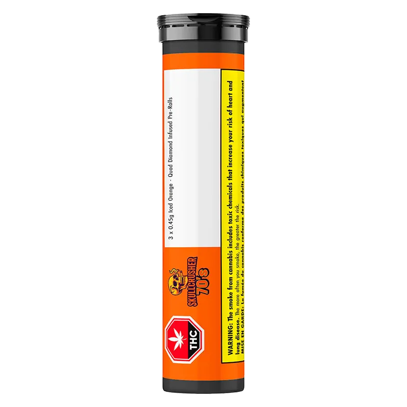 Skullcrusher 70s 1.35 g Iced Orange - Quad Diamond Infused PR 3 x 0.45 g Pre-Rolls